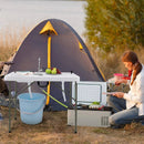Fish Cleaning Table with 2 Sinks and 360° Rotatable Fauce-White by LJGDeals