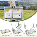 Fish Cleaning Table with 2 Sinks and 360° Rotatable Fauce-White by LJGDeals