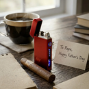Flameless Flip Top Lighter Red Satin by creativegiftsdirect