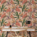 Pink Flamingo Pattern Wallpaper