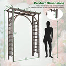 Garden Arch Trellis 85" Tall Fir Wood for Climbing Plants by DirectDeals