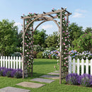 Garden Arch Trellis 85" Tall Fir Wood for Climbing Plants by DirectDeals