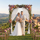Garden Arch Trellis 85" Tall Fir Wood for Climbing Plants by DirectDeals
