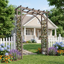 Garden Arch Trellis 85" Tall Fir Wood for Climbing Plants by LJGDeals