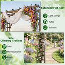 Garden Arch Trellis 85" Tall Fir Wood for Climbing Plants by DirectDeals