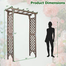 Garden Arch with Gate 85" Tall Wood for Climbing Plants by DirectDeals