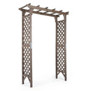 Garden Arch with Gate 85" Tall Wood for Climbing Plants by DirectDeals