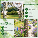 Garden Arch with Gate 85" Tall Wood for Climbing Plants by LJGDeals
