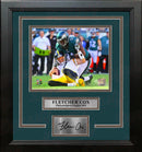 Fletcher Cox Sacks Roethlisberger Philadelphia Eagles 16" x 20" Framed Photo with Engraved Autograph by Dynasty Sports & Framing