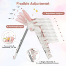 4-in-1 Foldable Baby High Chair with 7 Adjustable Heights and Free Toys Bar