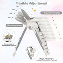 4-in-1 Foldable Baby High Chair with 7 Adjustable Heights and Free Toys Bar by LJGDeals
