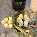 Set of 12 Flickering Flameless Candles(Warm White) by JHY DESIGN