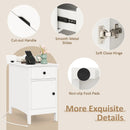 Flip Top End Table with Charging Station USB Ports Outlets and Drawer by LJGDeals