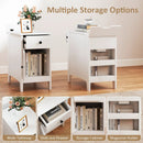Flip Top End Table with Charging Station USB Ports Outlets and Drawer by LJGDeals