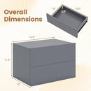 Wall Mounted Floating Nightstand with 2 Drawers by LJGDeals