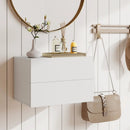 Wall Mounted Floating Nightstand with 2 Drawers by DirectDeals