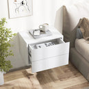 Floating Nightstand with Drawers and Storage Shelf by LJGDeals