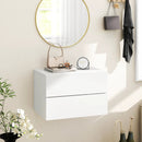 Floating Nightstand with Drawers and Storage Shelf by LJGDeals