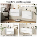 Floating Nightstand with Drawers and Storage Shelf by LJGDeals