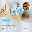24 Inch Kids Bookshelf Set of 4 Wall-Mounted Picture Ledge Shelf-Natural by LJGDeals