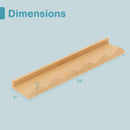 24 Inch Kids Bookshelf Set of 4 Wall-Mounted Picture Ledge Shelf-Natural