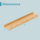 24 Inch Kids Bookshelf Set of 4 Wall-Mounted Picture Ledge Shelf-Natural by LJGDeals