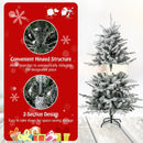 7 Feet Flocked Christmas Tree with 8 Lighting Modes and Multi-Color LED Lights by LJGDeals