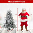 7 Feet Flocked Christmas Tree with 8 Lighting Modes and Multi-Color LED Lights by LJGDeals