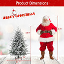 7 Feet Flocked Christmas Tree with 8 Lighting Modes and Multi-Color LED Lights by LJGDeals
