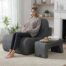 Floor Chair Lazy Sofa with Detachable Headrest by LJGDeals