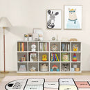 Wooden Kids Bookcase with Storage Cubbies and Anti-toppling Devices-White by LJGDeals