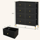 8-Drawer Fabric Dresser with Metal Frame and Storage Bins by DirectDeals