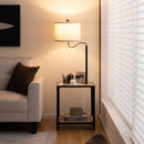 360¬∞ Rotatable Floor Lamp with End Table and USB Charging Ports by LJGDeals