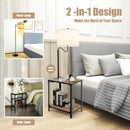 360¬∞ Rotatable Floor Lamp with End Table and USB Charging Ports by LJGDeals