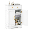 Floor Storage Cabinet with Drawer and Adjustable Shelf by LJGDeals
