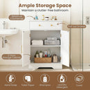 Floor Storage Cabinet with Drawer and Adjustable Shelf by LJGDeals