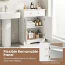 Floor Storage Cabinet with Drawer and Adjustable Shelf by LJGDeals