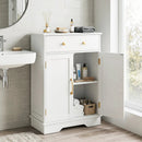 Floor Storage Cabinet with Drawer and Adjustable Shelf by LJGDeals