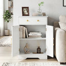 Floor Storage Cabinet with Drawer and Adjustable Shelf by LJGDeals