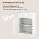 Floor Storage Cabinet with Drawer and Adjustable Shelf by LJGDeals