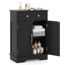 Floor Storage Cabinet with Drawer and Adjustable Shelf by LJGDeals
