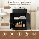 Floor Storage Cabinet with Drawer and Adjustable Shelf by LJGDeals
