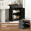 Floor Storage Cabinet with Drawer and Adjustable Shelf by LJGDeals