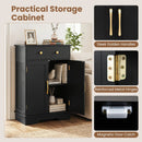 Floor Storage Cabinet with Drawer and Adjustable Shelf by DirectDeals