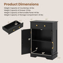 Floor Storage Cabinet with Drawer and Adjustable Shelf by LJGDeals