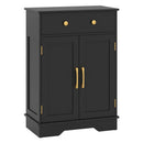 Floor Storage Cabinet with Drawer and Adjustable Shelf by LJGDeals