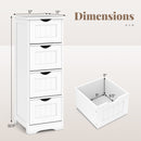4-Drawer Freestanding Floor Cabinet with Anti-Toppling Device
