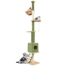 Floor to Ceiling Cat Tree with 86-99.5 Inch Adjustable Height and Extra Post-Green by LJGDeals