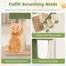 Floor to Ceiling Cat Tree with 86-99.5 Inch Adjustable Height and Extra Post-Green by LJGDeals