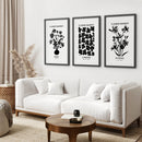 Flower Market Black and White Art Set Decor by Wall Art Set